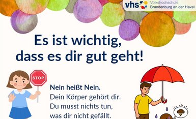 Ausschnitt vom Plakat Kinderschutz VHS Brandenburg